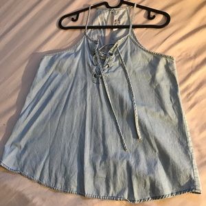 Jean spaghetti top